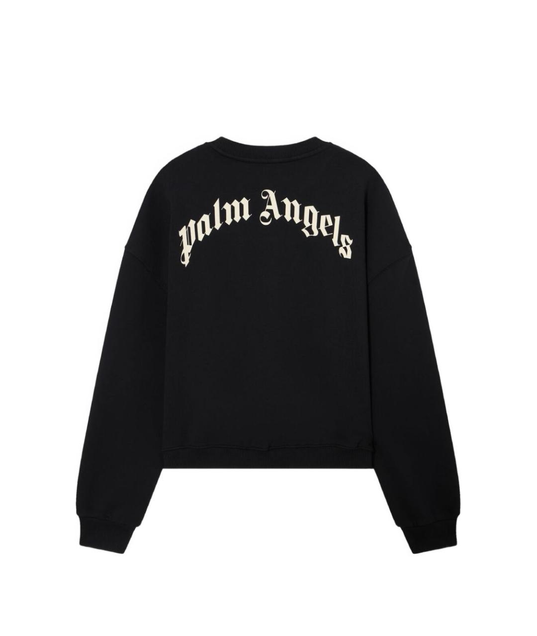 PALM ANGELS Черный хлопковый джемпер / свитер, фото 2