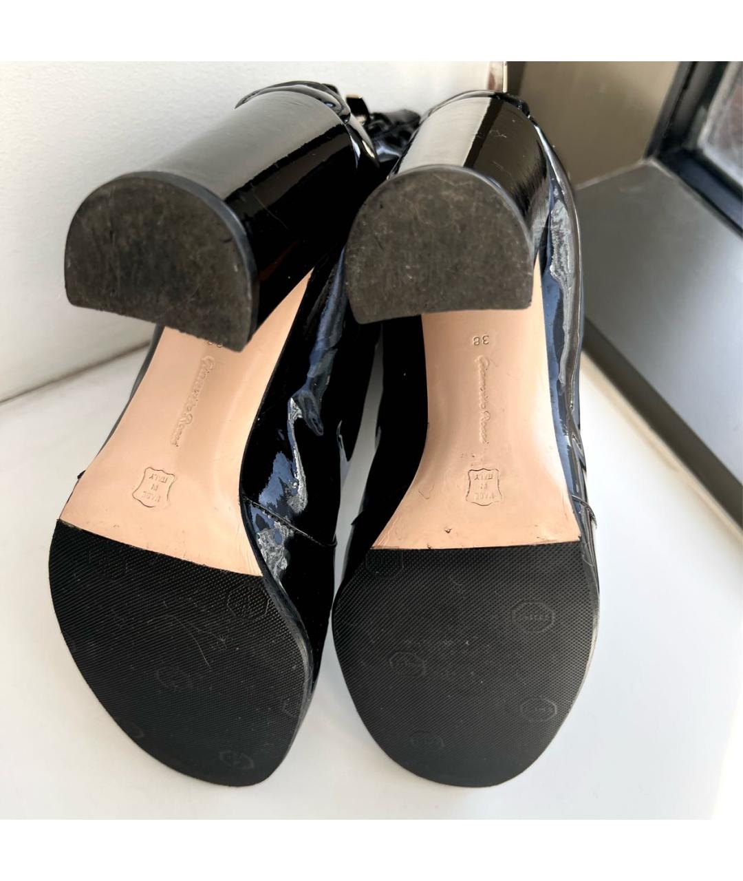 GIANVITO ROSSI Черные ботильоны из лакированной кожи, фото 5