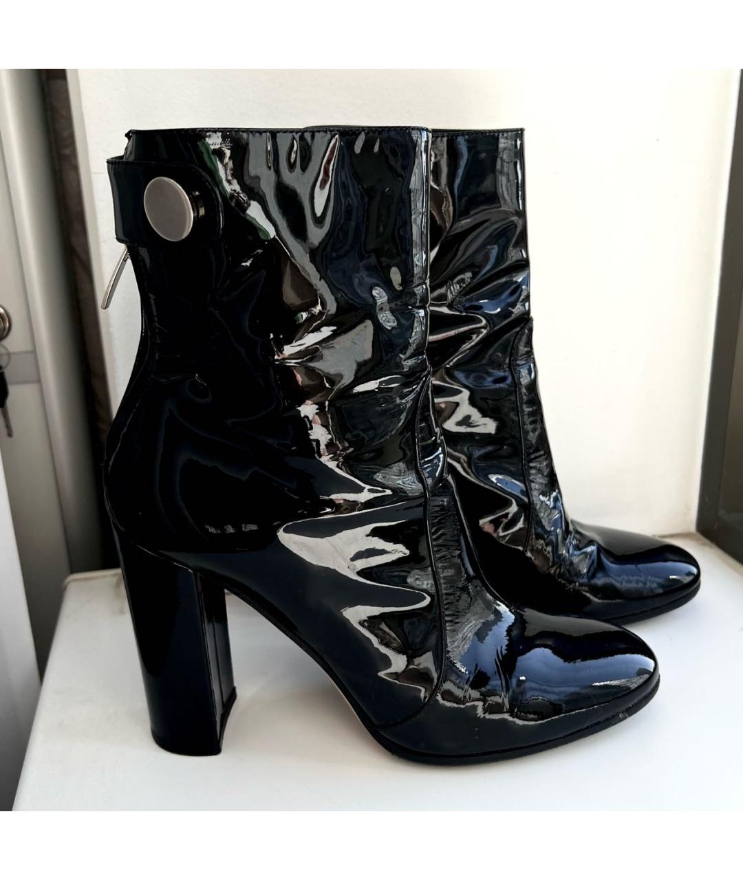 GIANVITO ROSSI Черные ботильоны из лакированной кожи, фото 2