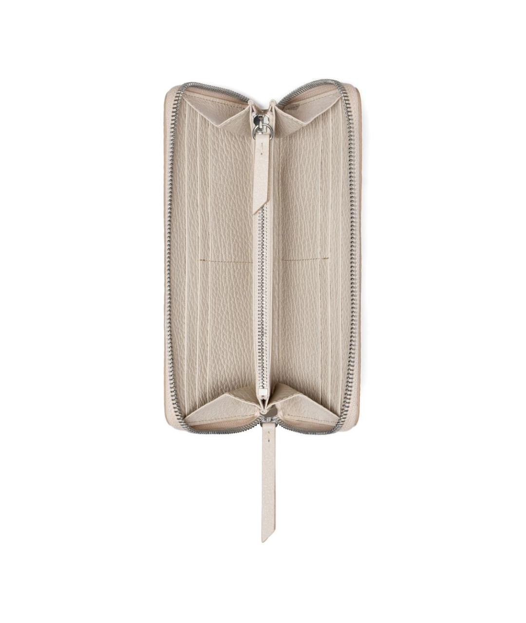MAISON MARGIELA Бежевый кожаный кошелек, фото 2
