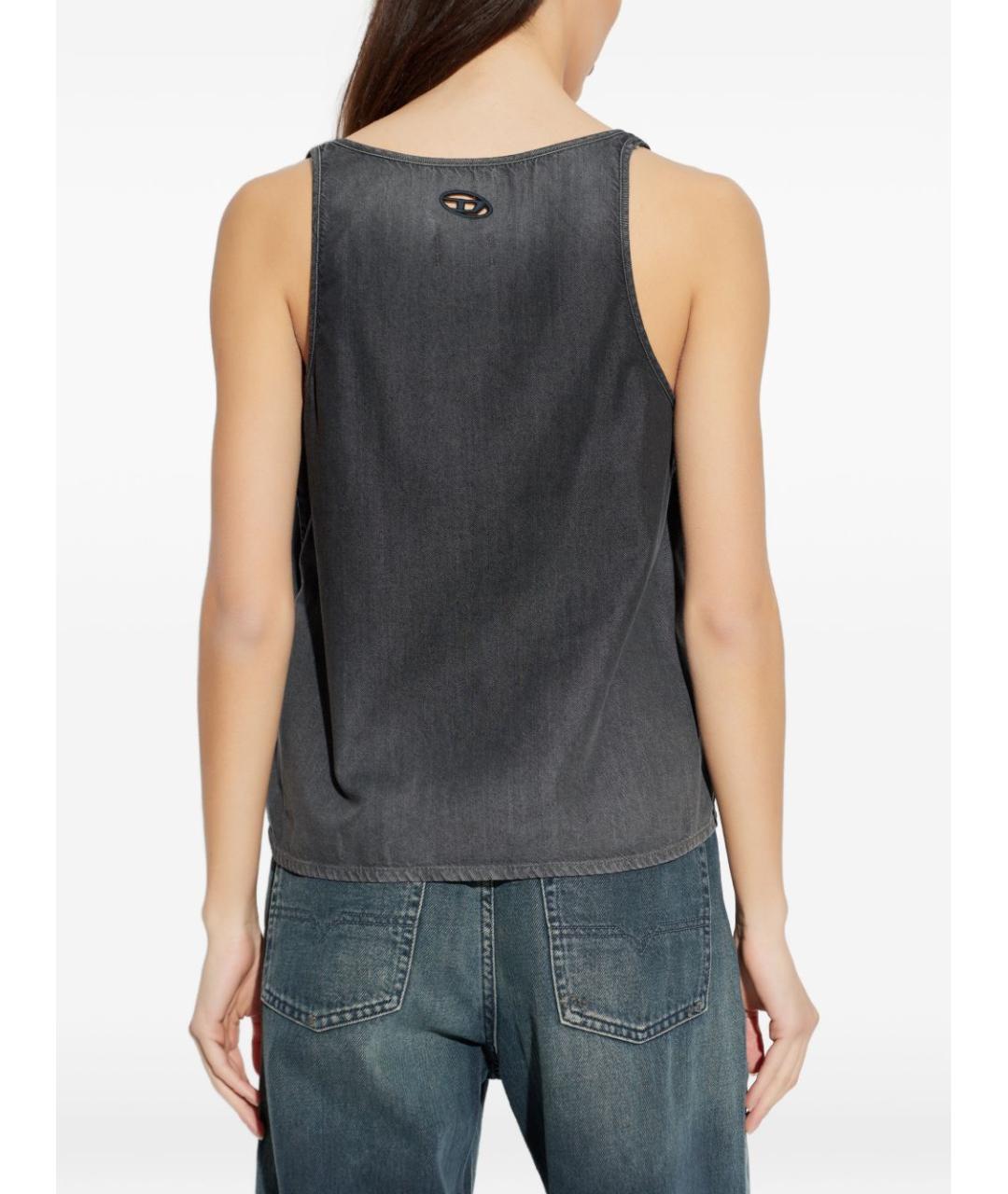 DIESEL Серая хлопковая майка, фото 5