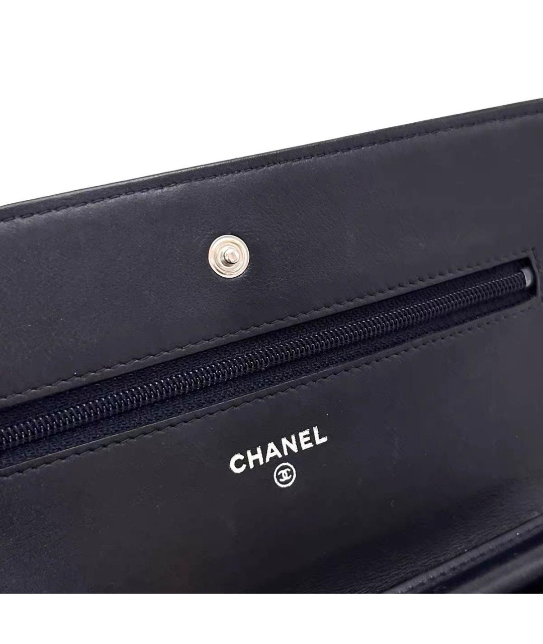 CHANEL Темно-синяя сумка через плечо из экзотической кожи, фото 7