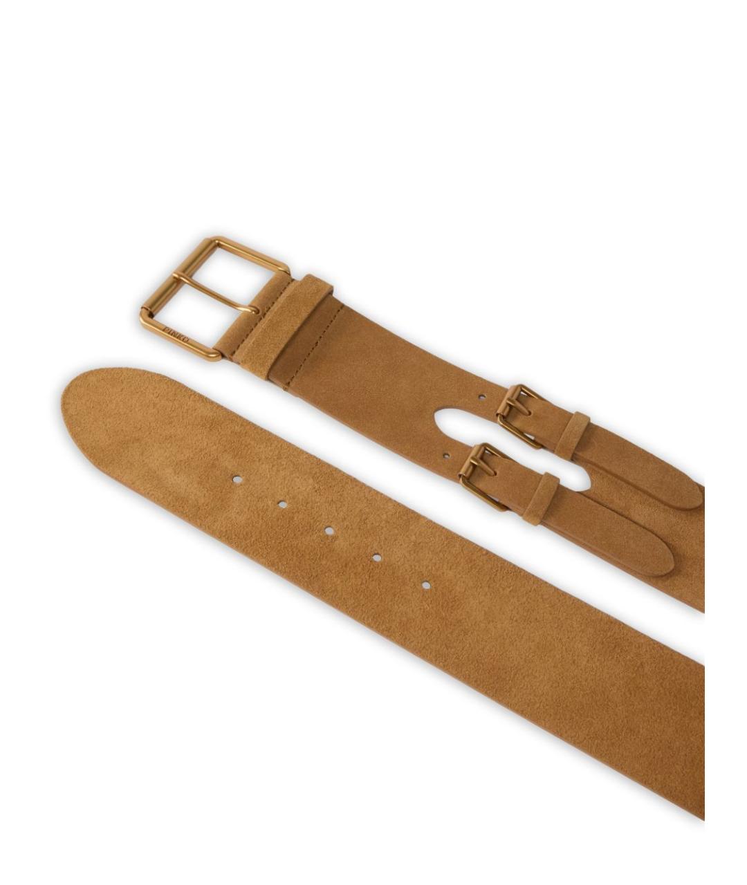 PINKO Бежевый замшевый ремень, фото 5