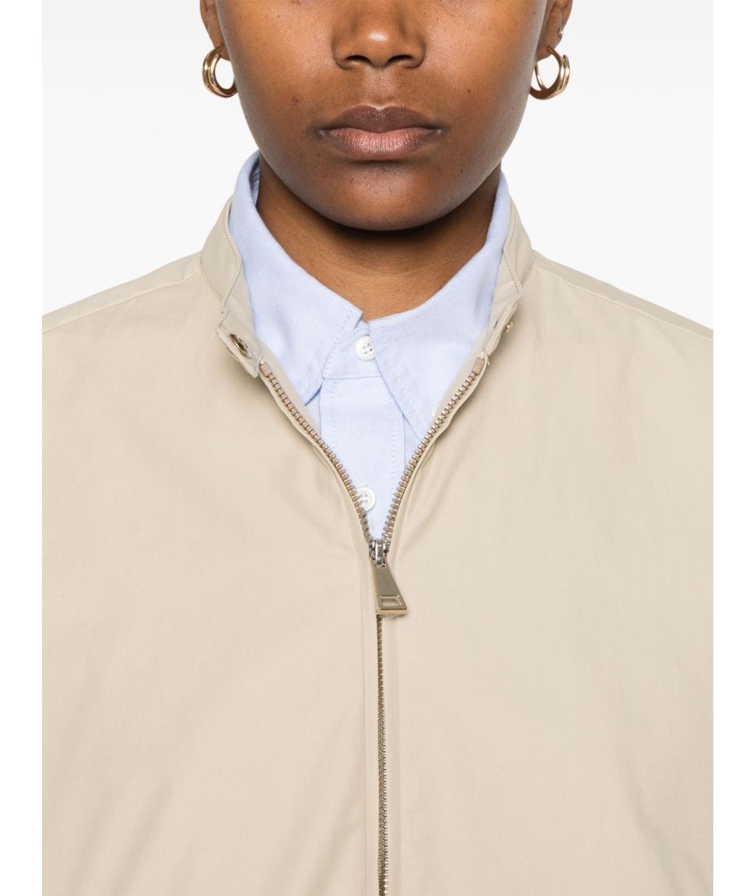 MONCLER Бежевая хлопковая куртка, фото 4