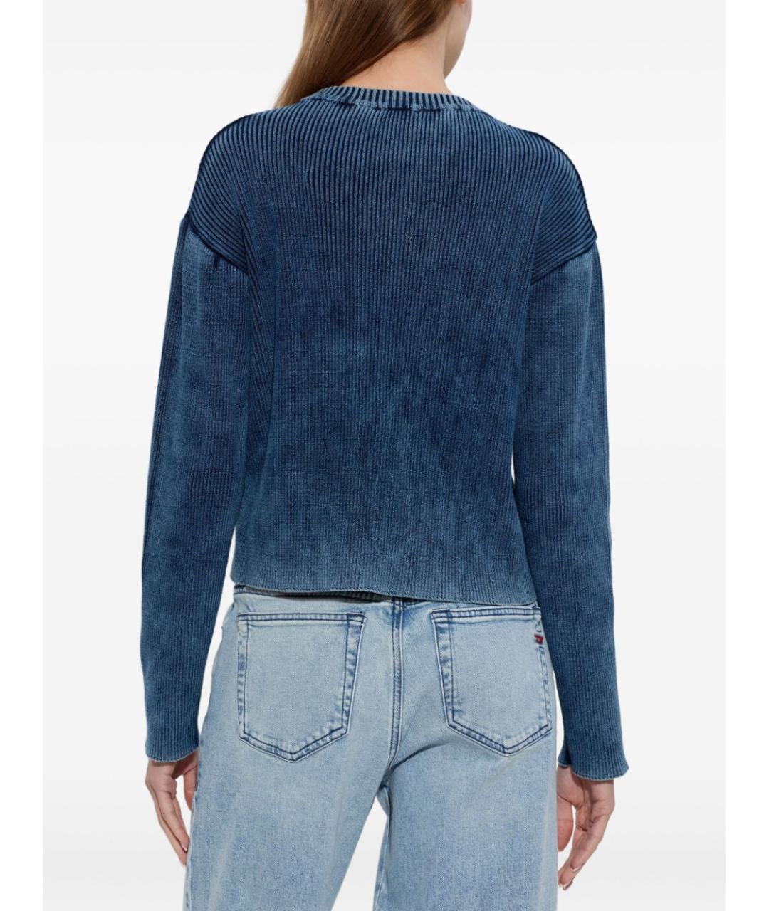 DIESEL Синий хлопковый джемпер / свитер, фото 3