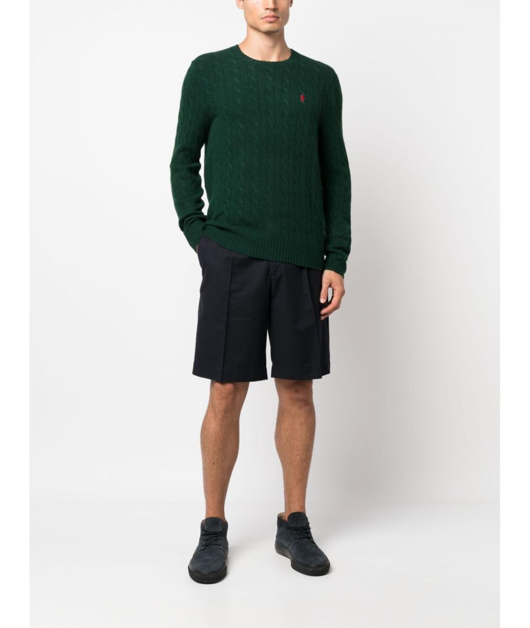 RALPH LAUREN Зеленый шерстяной джемпер / свитер, фото 7