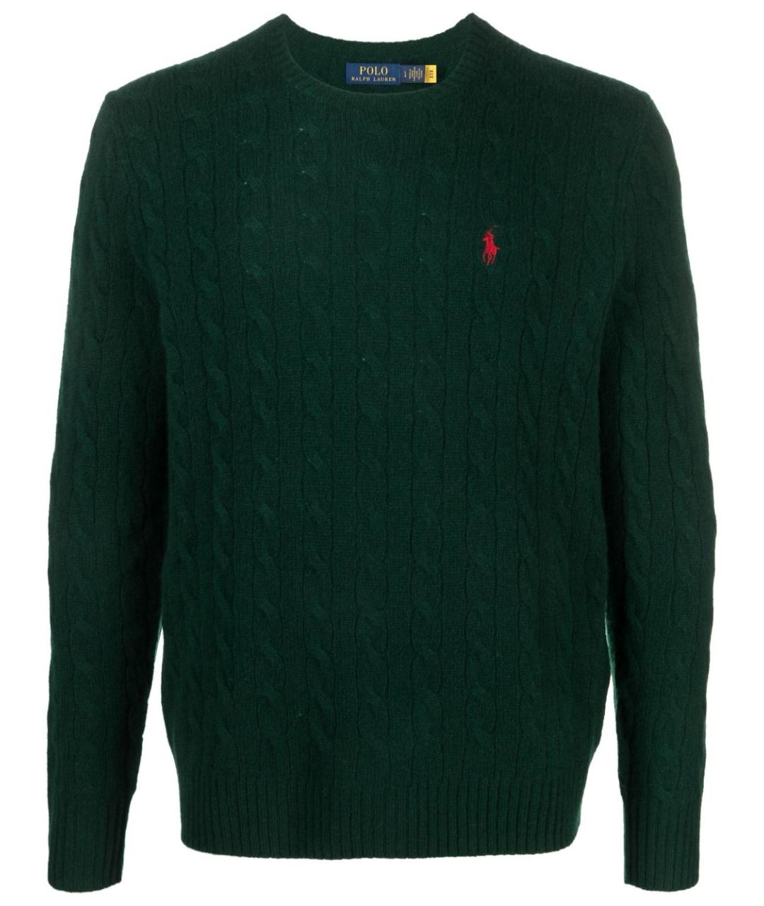 RALPH LAUREN Зеленый шерстяной джемпер / свитер, фото 5