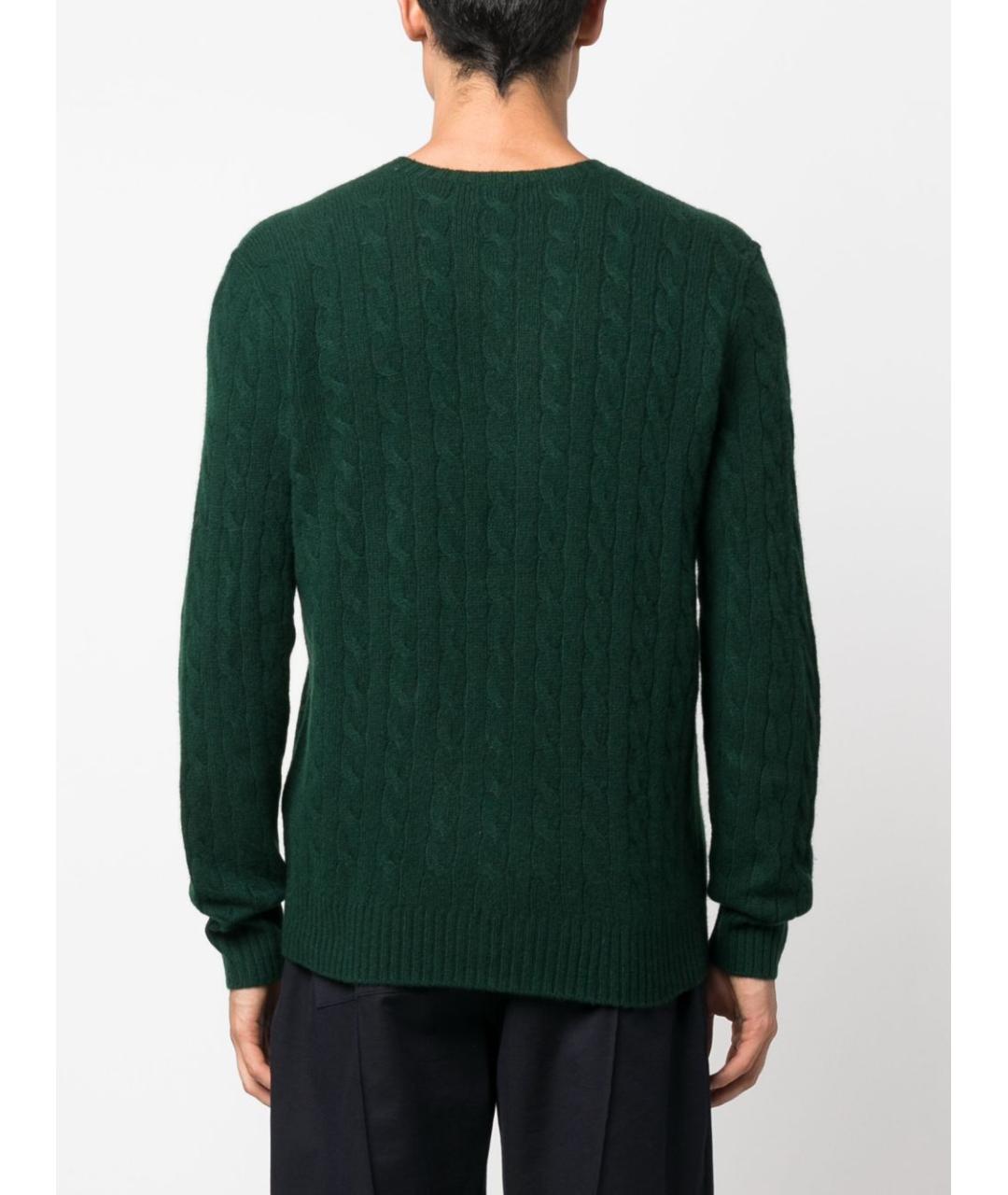 RALPH LAUREN Зеленый шерстяной джемпер / свитер, фото 4