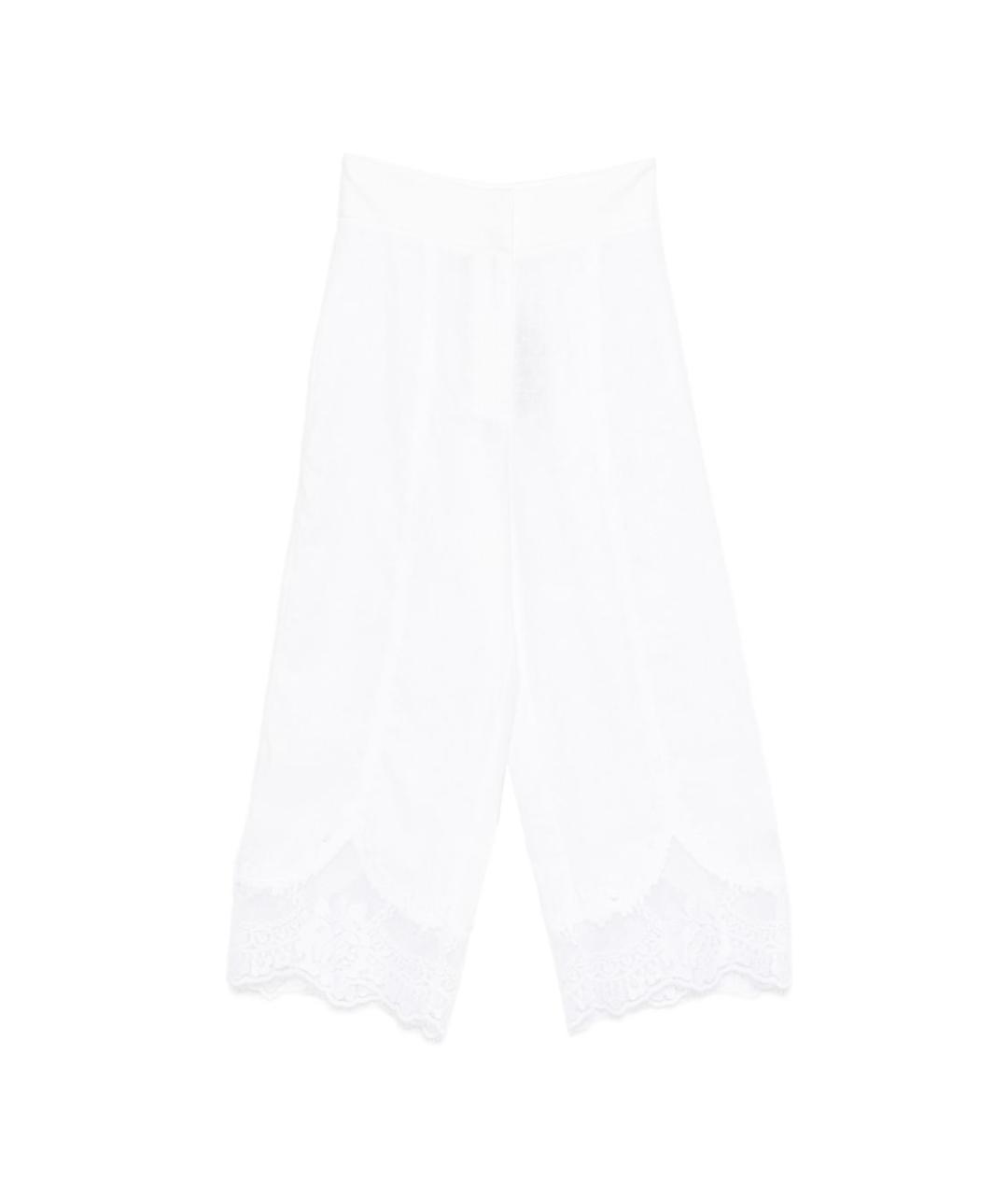 TWIN-SET Белые прямые брюки, фото 1