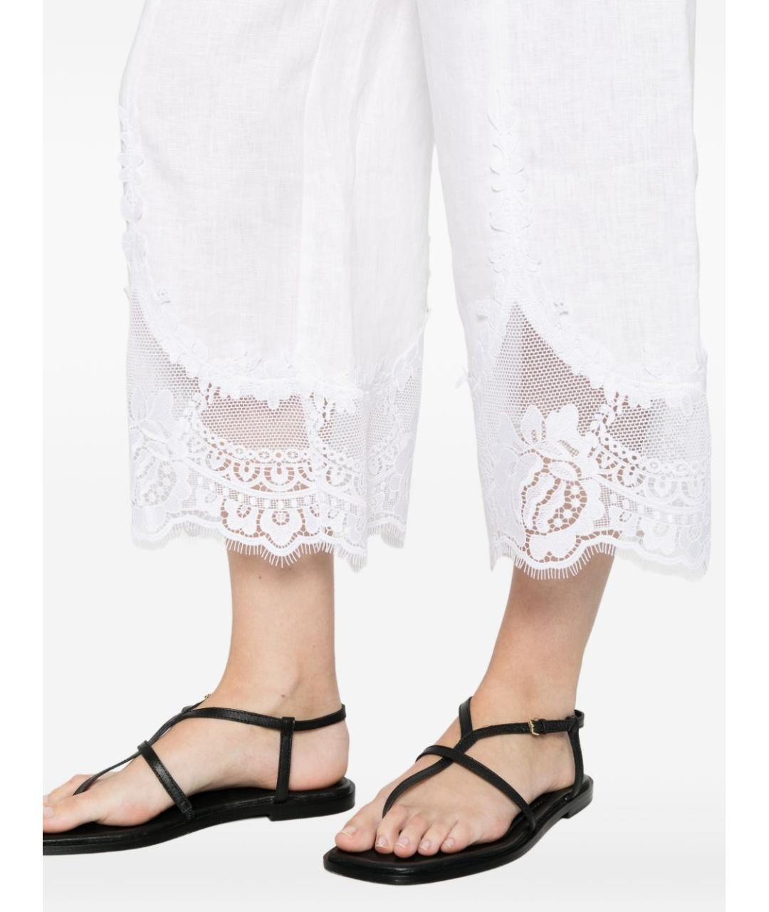 TWIN-SET Белые прямые брюки, фото 2