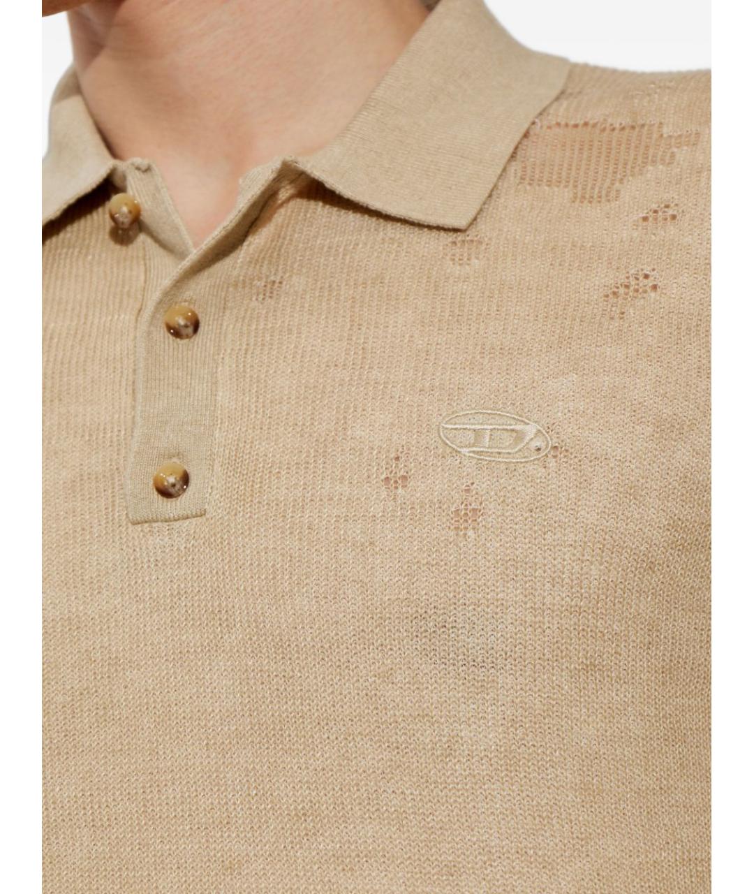 DIESEL Бежевое поло с коротким рукавом, фото 2