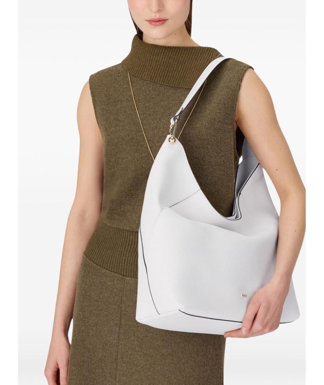 FURLA Белая кожаная сумка тоут, фото 5