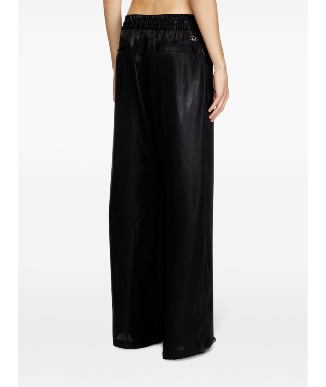 DIESEL Черные полиэстеровые прямые брюки, фото 2