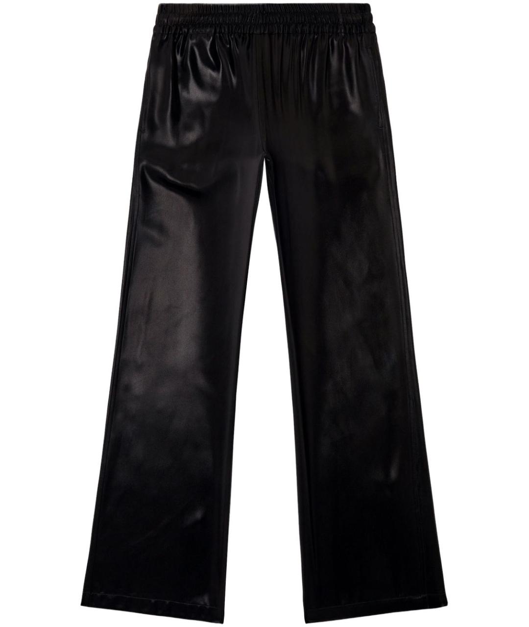 DIESEL Черные полиэстеровые прямые брюки, фото 1