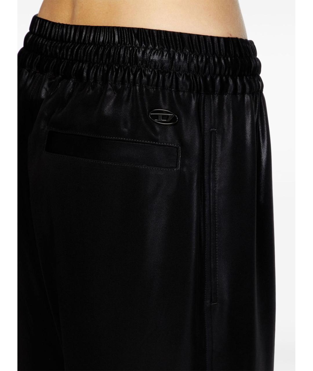 DIESEL Черные полиэстеровые прямые брюки, фото 5