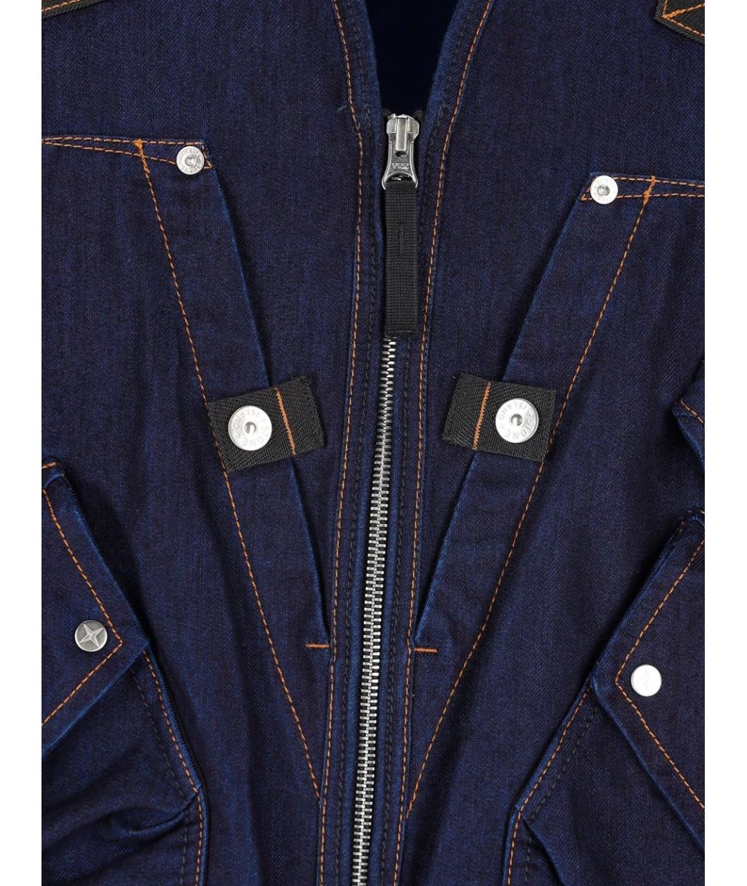 STONE ISLAND Синий полиамидовый жилет, фото 4