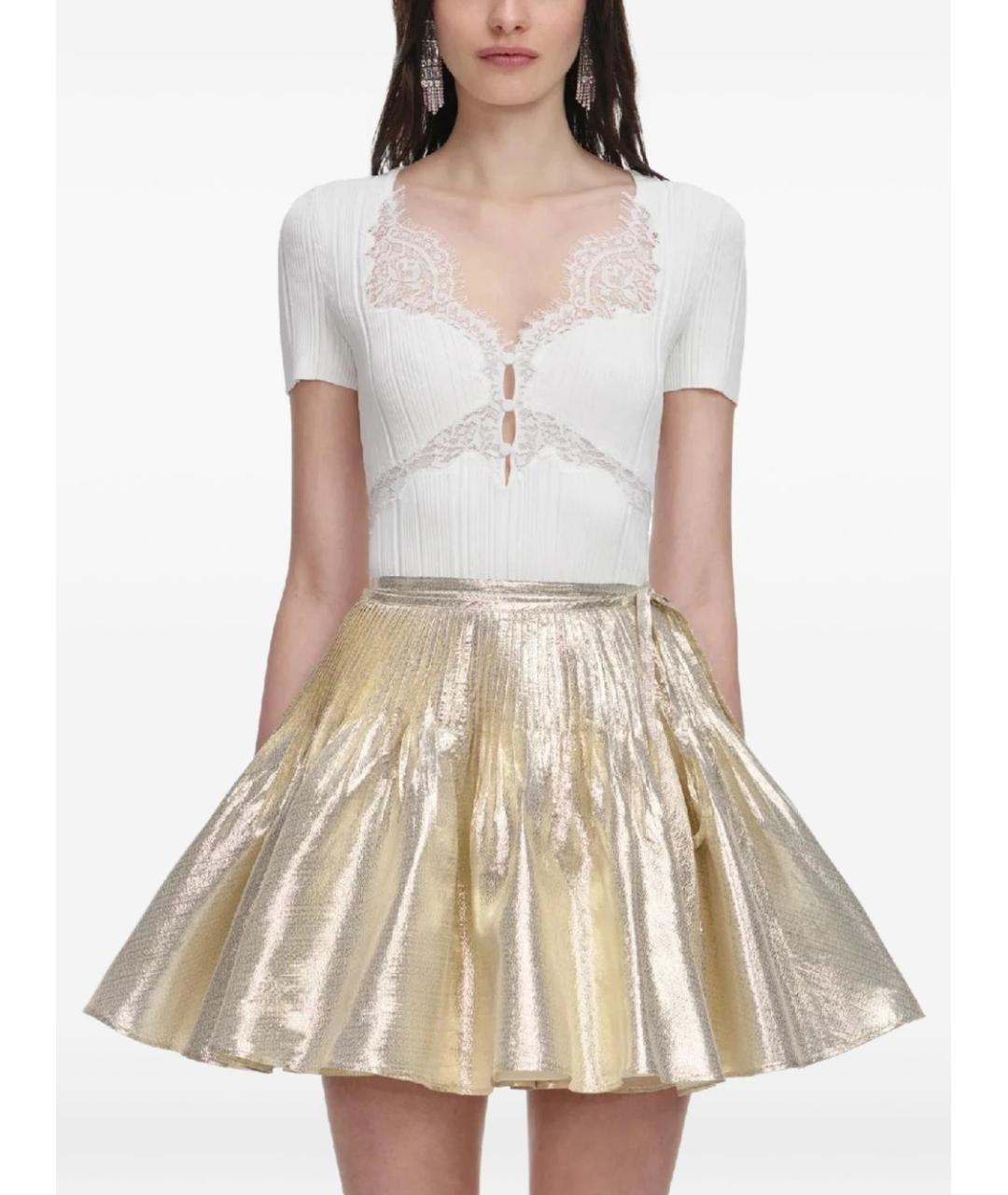 SELF-PORTRAIT Белая вискозная футболка, фото 1