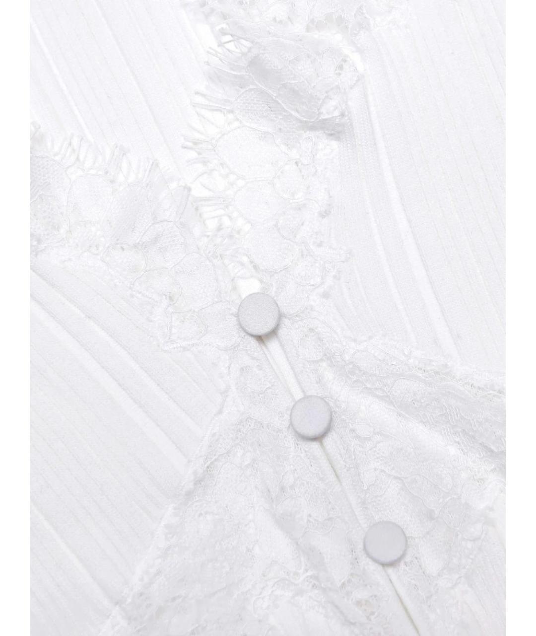 SELF-PORTRAIT Белая вискозная футболка, фото 3