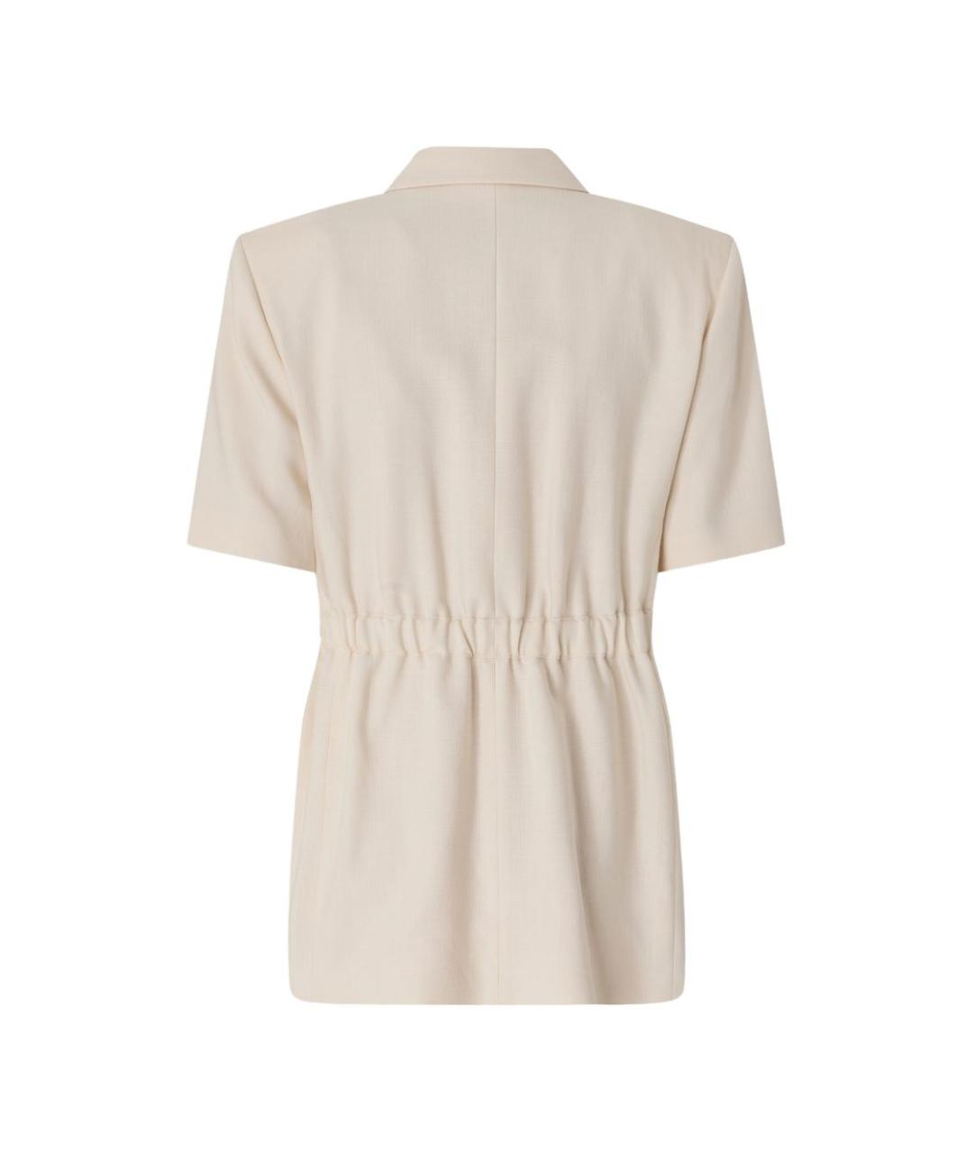 PINKO Бежевый вискозный жакет/пиджак, фото 2