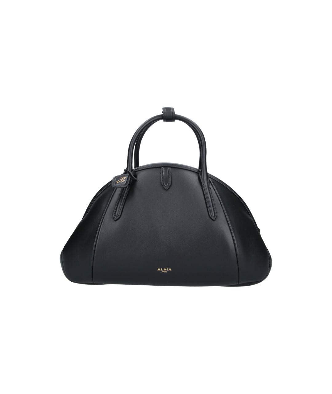 ALAIA Черная кожаная сумка с короткими ручками, фото 1