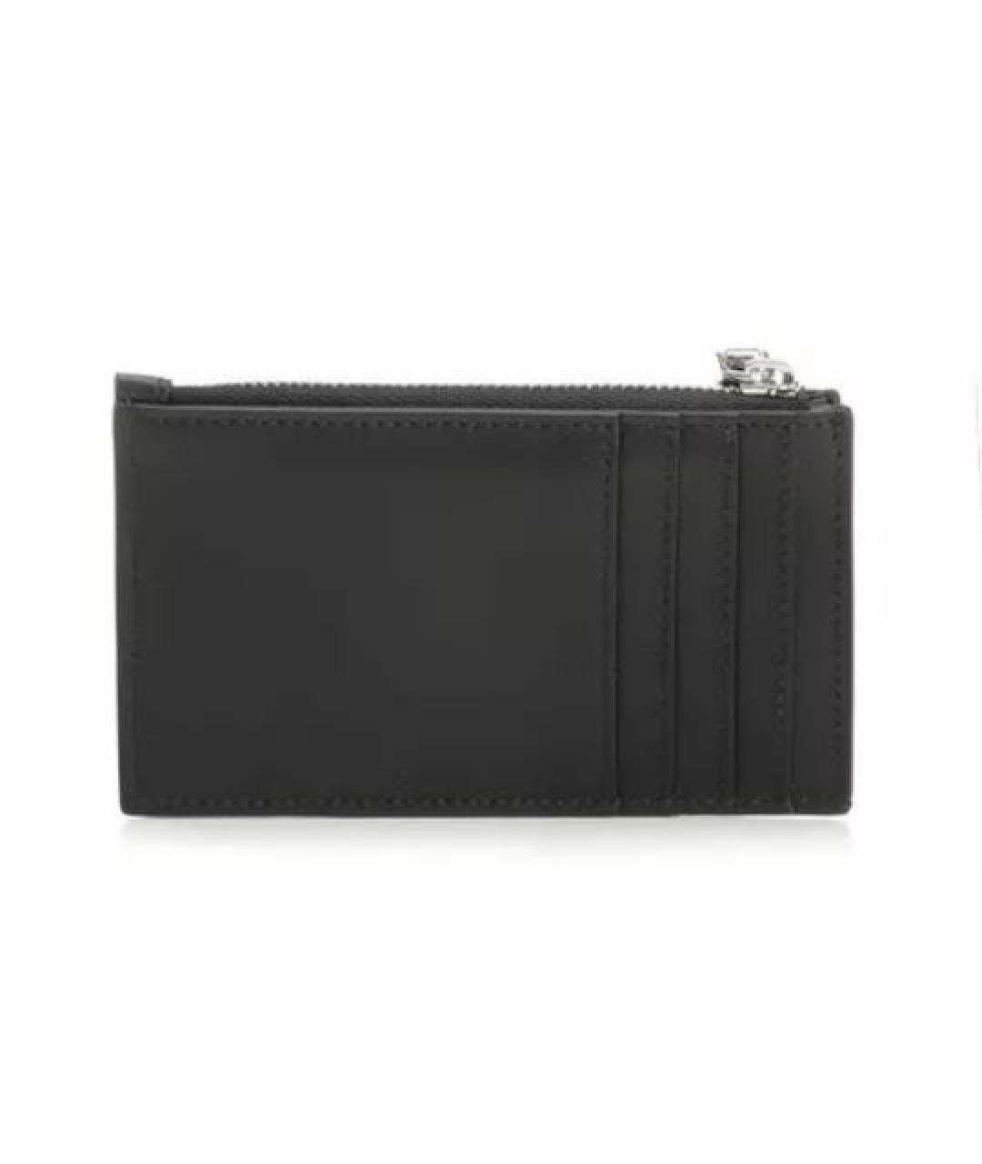ALEXANDER MCQUEEN Черный кожаный кошелек, фото 2
