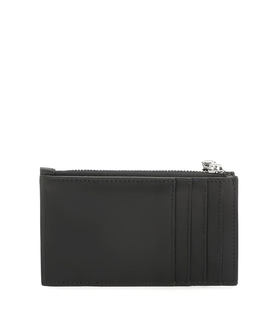 ALEXANDER MCQUEEN Черный кожаный кошелек, фото 3
