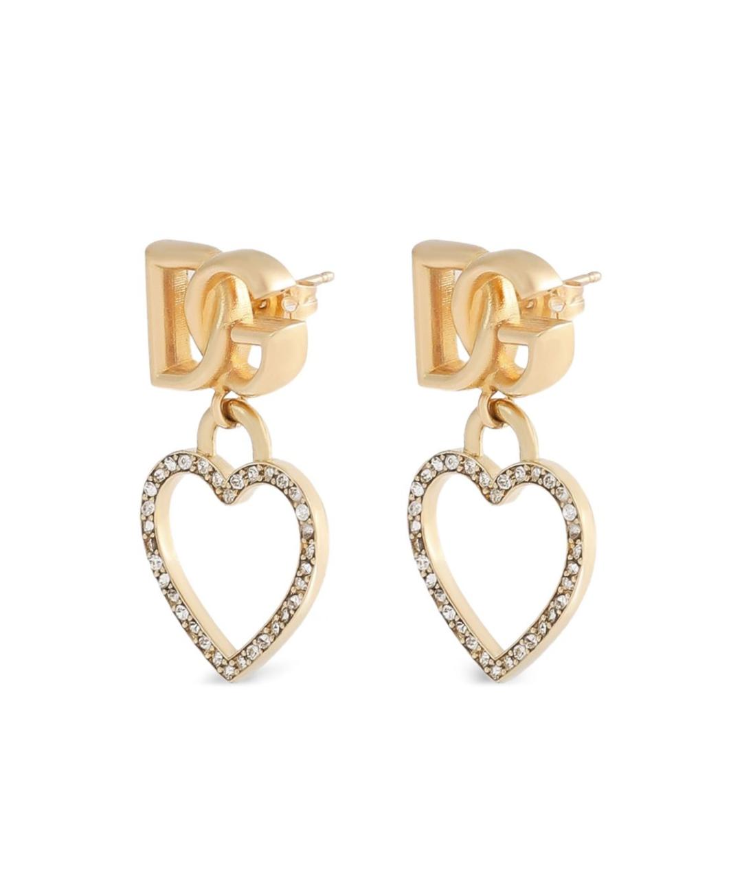 DOLCE&GABBANA Золотые металлические серьги, фото 3