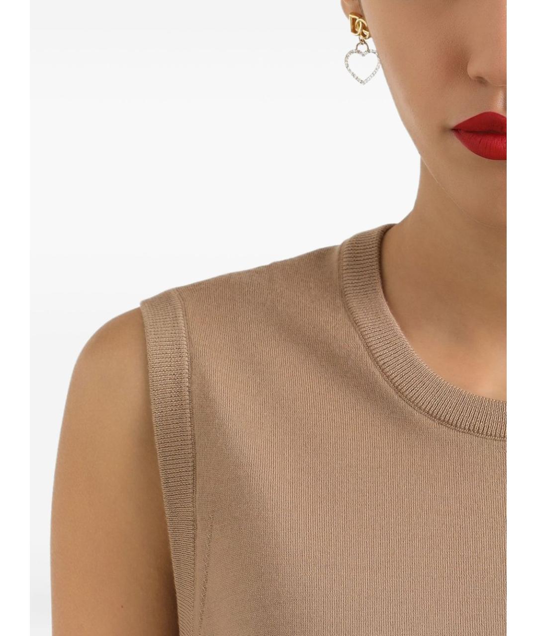 DOLCE&GABBANA Золотые металлические серьги, фото 2