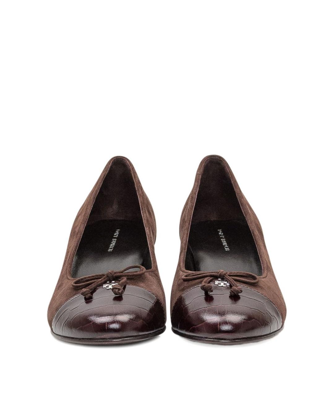 TORY BURCH Коричневые замшевые туфли, фото 2