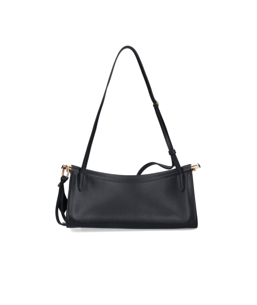 ALAIA Черная кожаная сумка с короткими ручками, фото 3