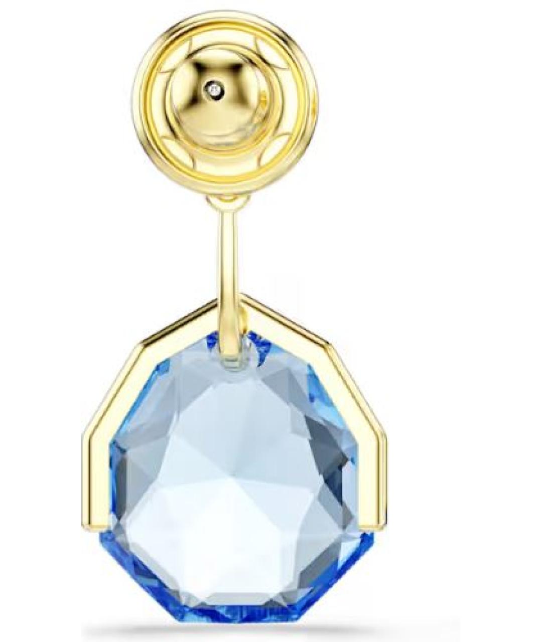 SWAROVSKI Голубые латунные серьги, фото 2