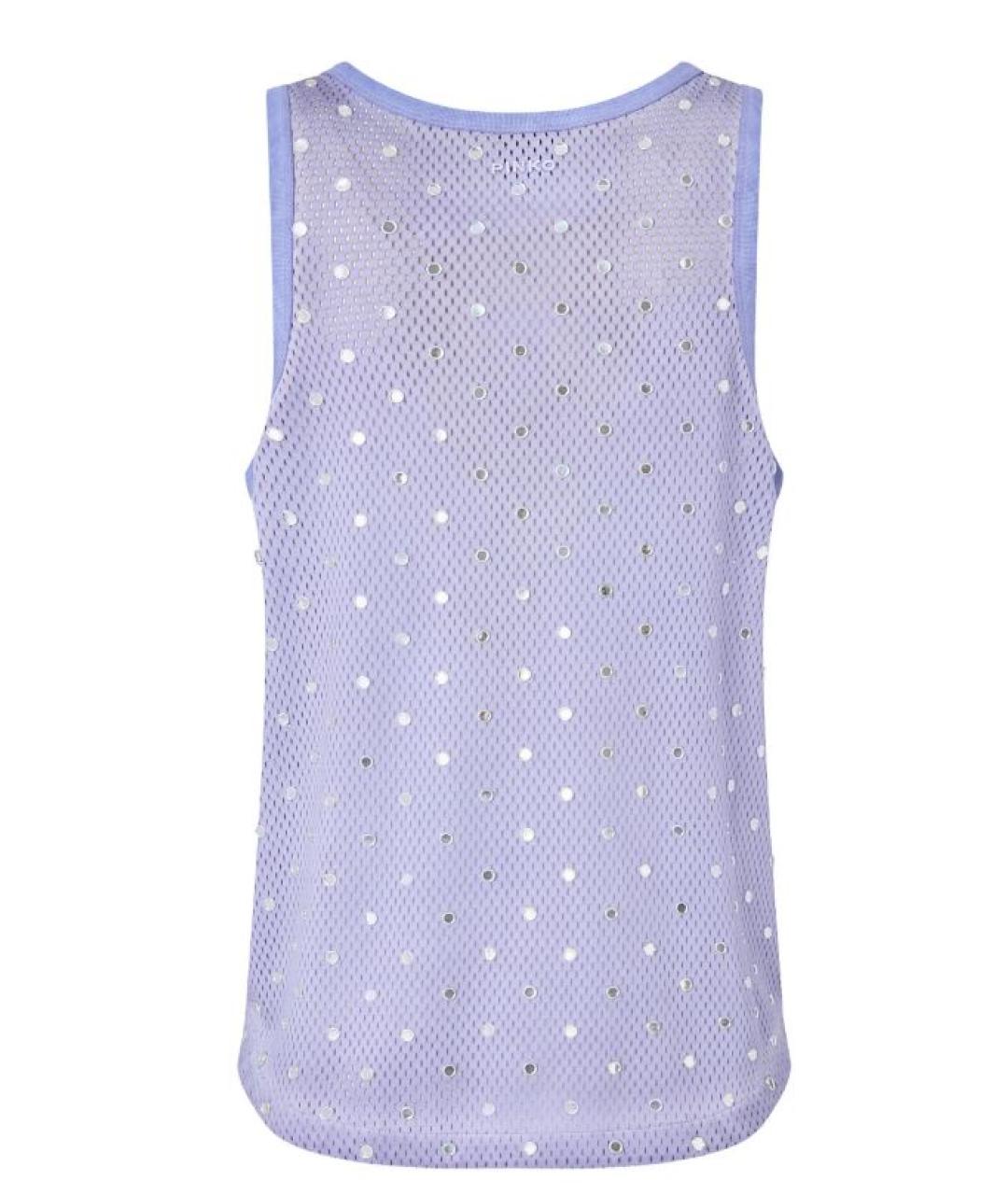 PINKO Фиолетовая хлопковая майка, фото 2