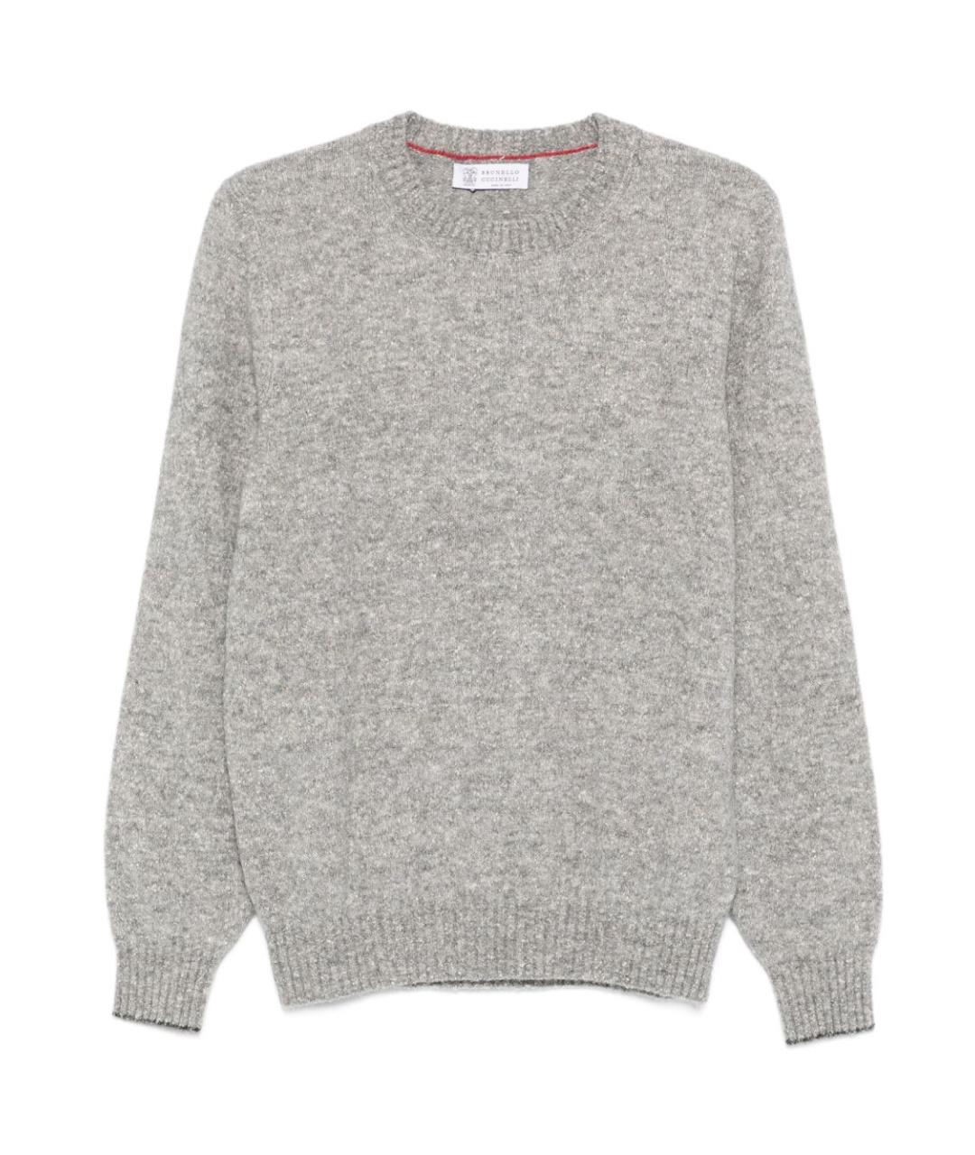 BRUNELLO CUCINELLI Серый шерстяной джемпер / свитер, фото 1