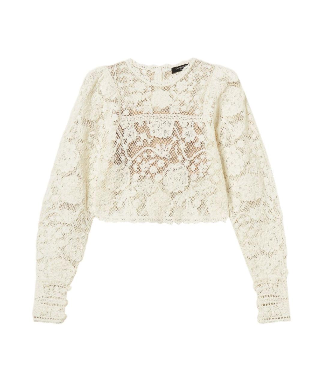 TWIN-SET Белый шерстяной джемпер / свитер, фото 1