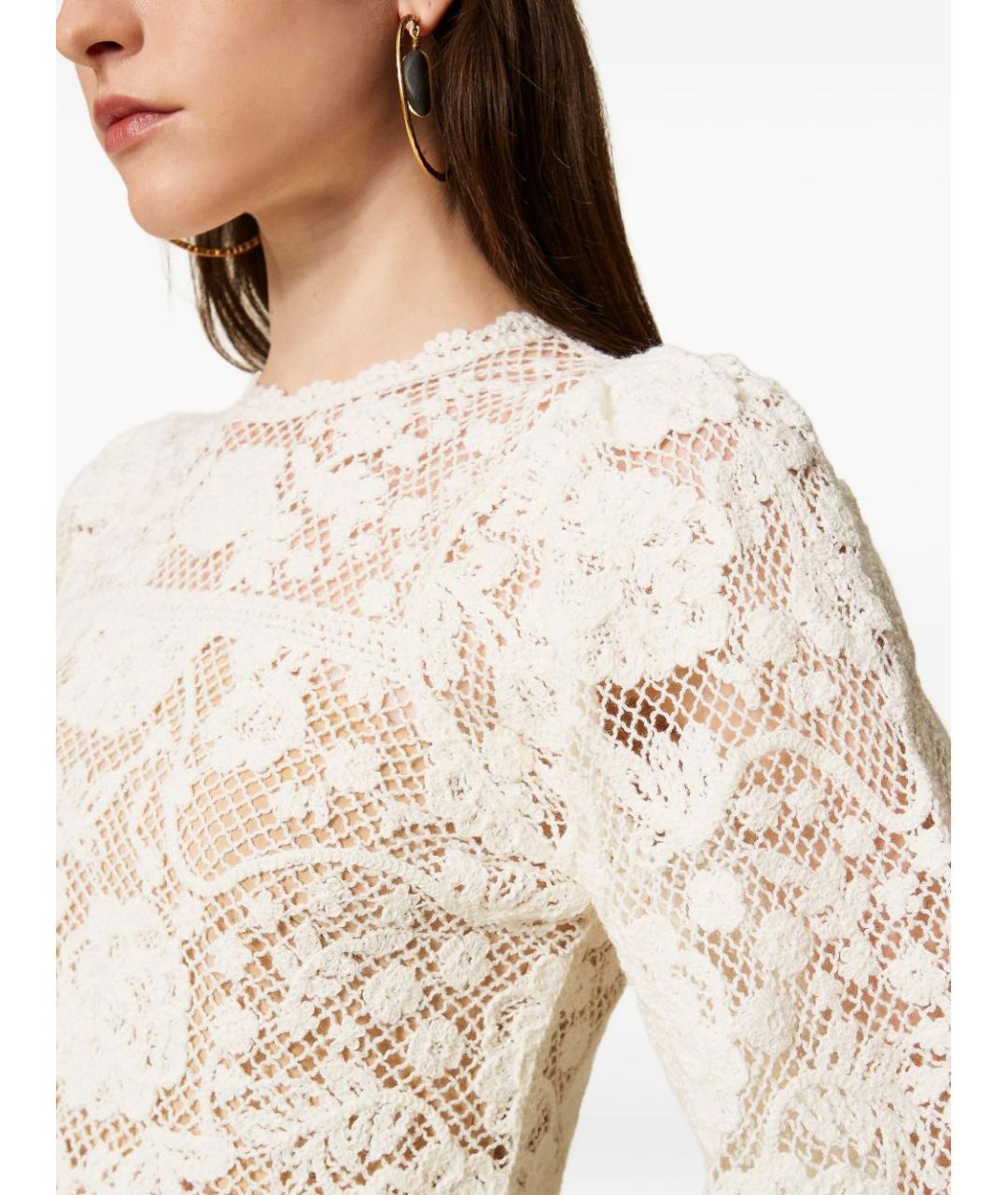 TWIN-SET Белый шерстяной джемпер / свитер, фото 3