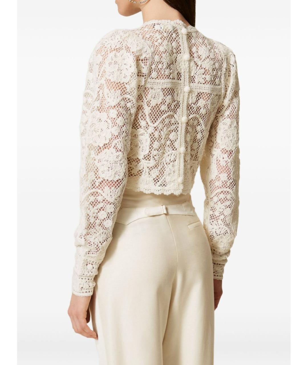 TWIN-SET Белый шерстяной джемпер / свитер, фото 5