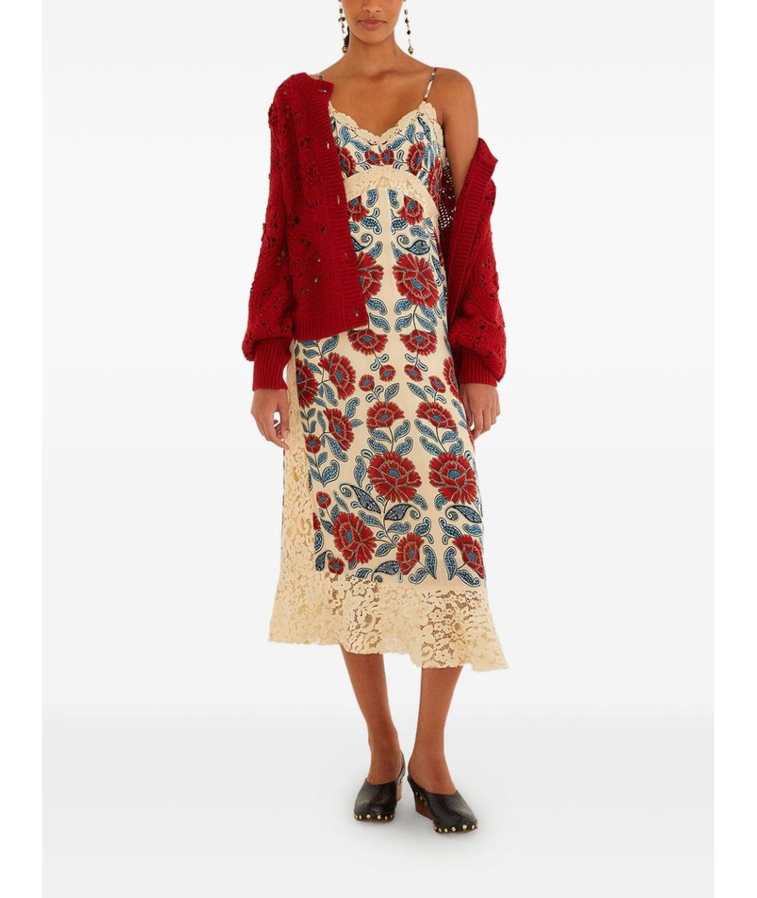 FARM RIO Красный кардиган, фото 3