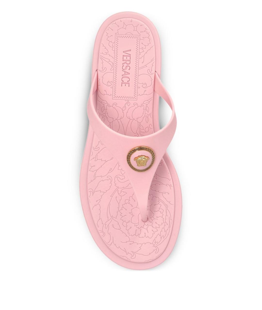 VERSACE Розовые резиновые шлепанцы, фото 4