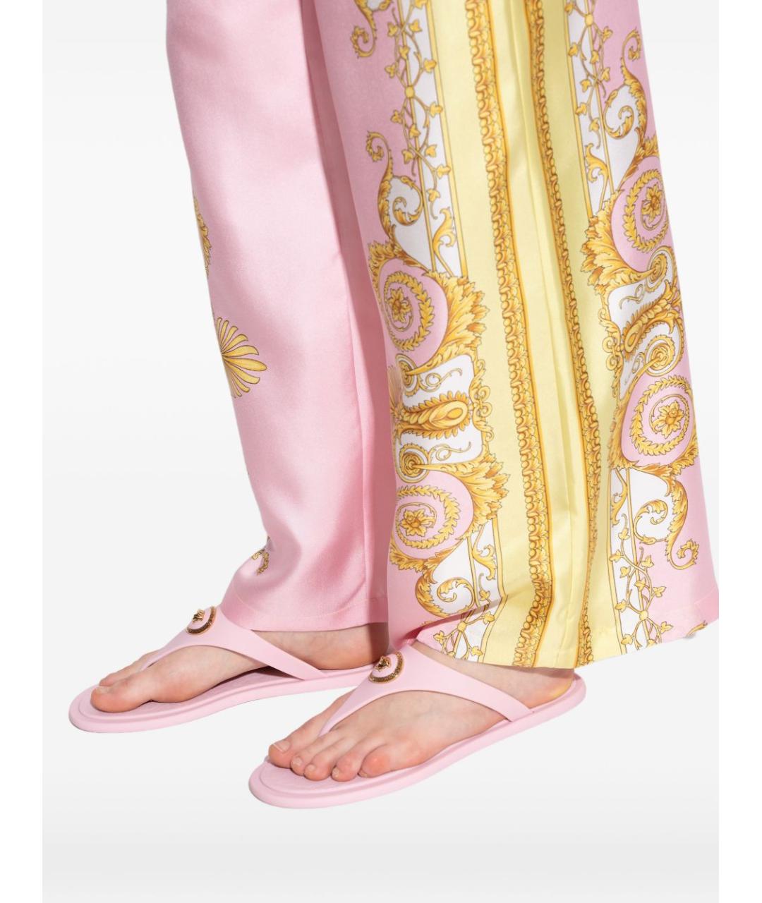 VERSACE Розовые резиновые шлепанцы, фото 2