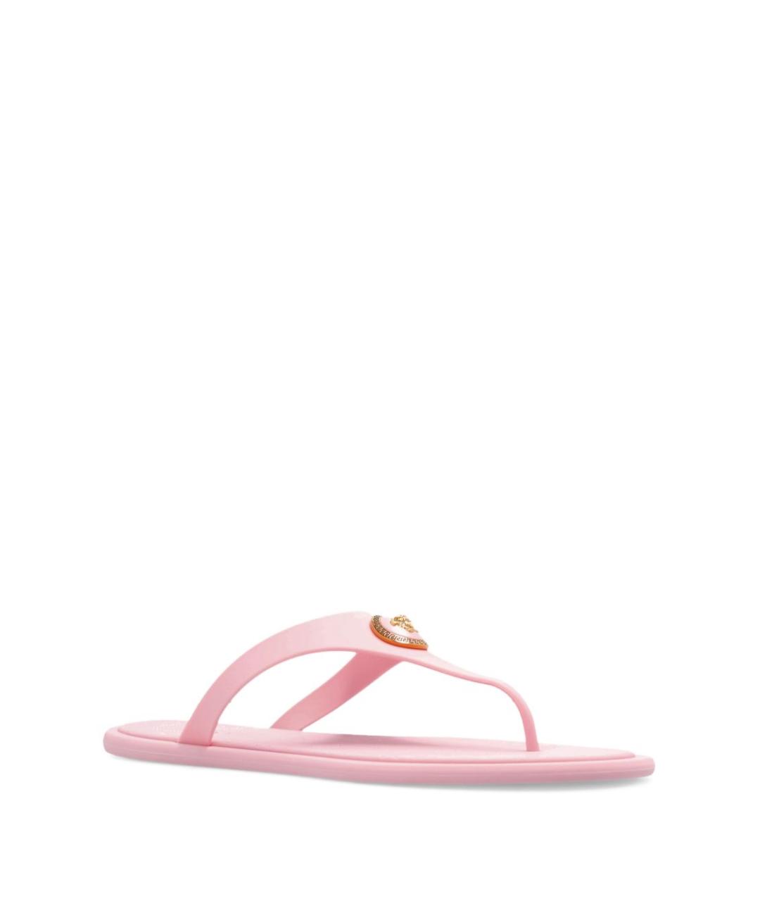 VERSACE Розовые резиновые шлепанцы, фото 3