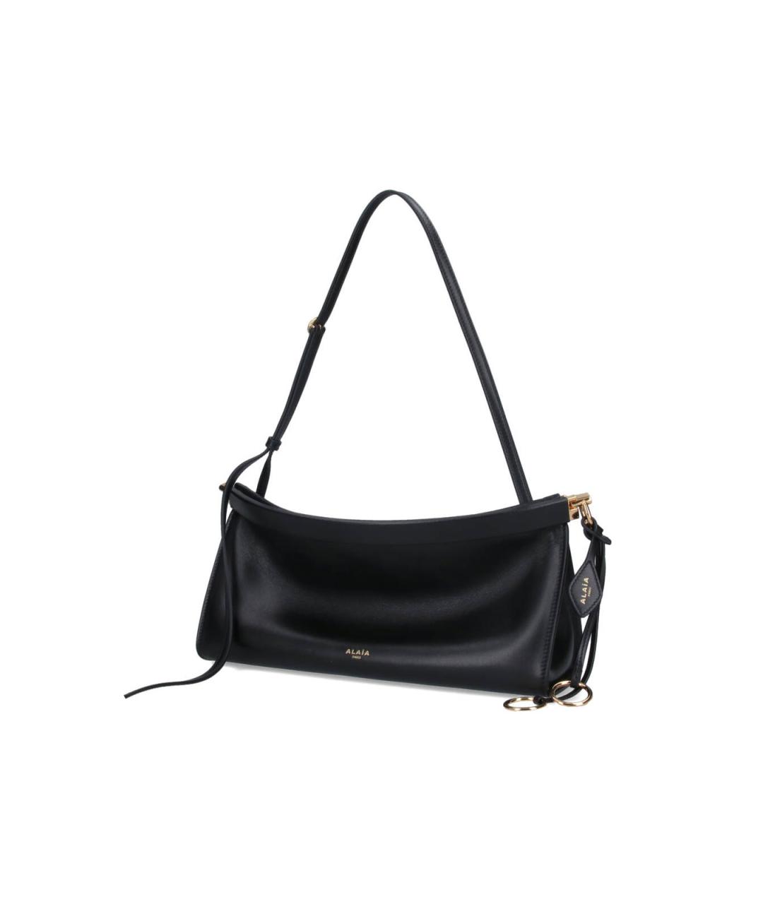 ALAIA Черная кожаная сумка с короткими ручками, фото 2