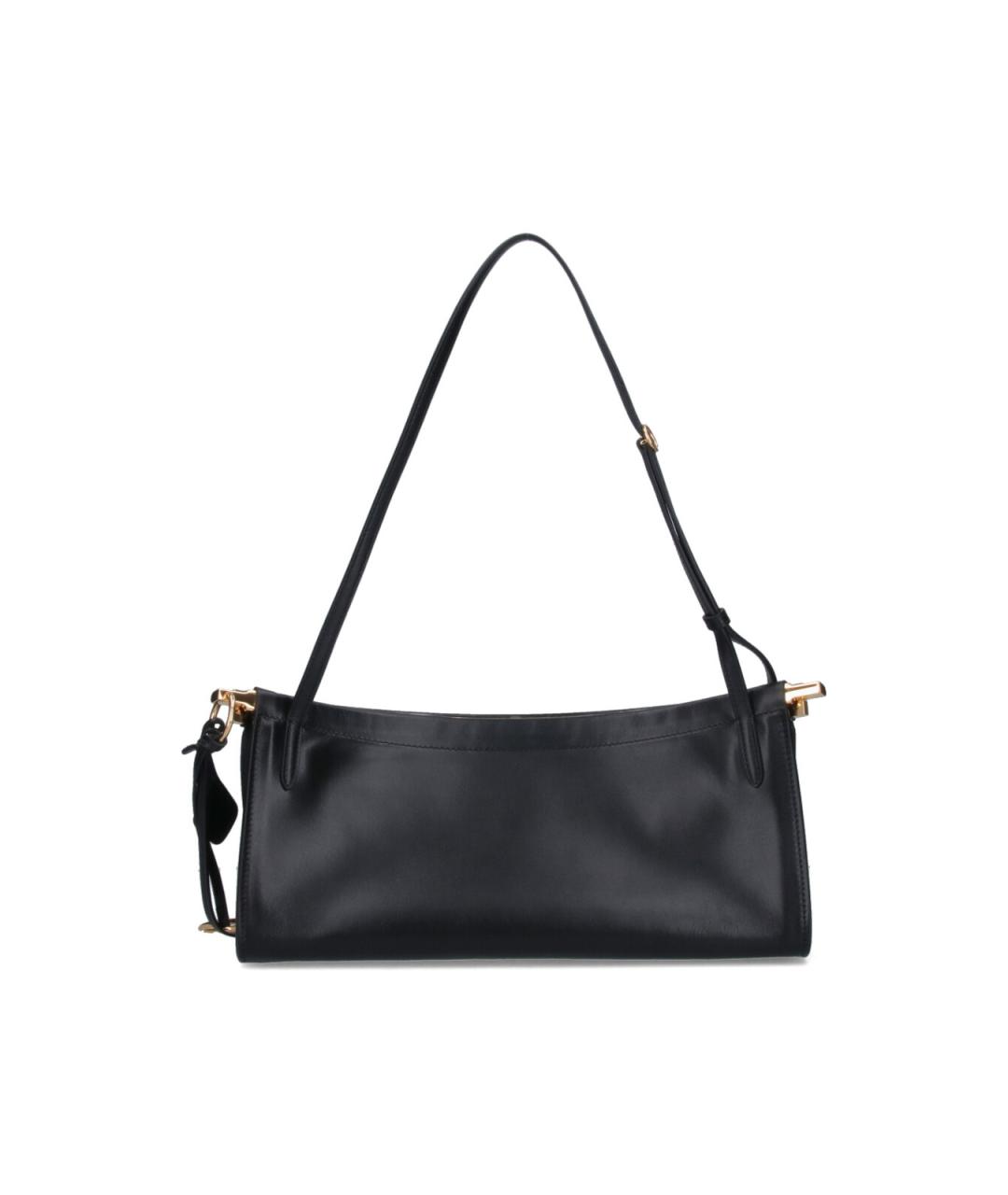 ALAIA Черная кожаная сумка с короткими ручками, фото 3