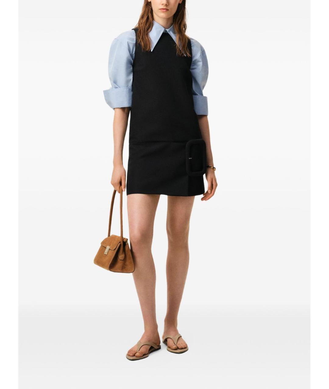 Ami Paris Черное шерстяное повседневное платье, фото 3