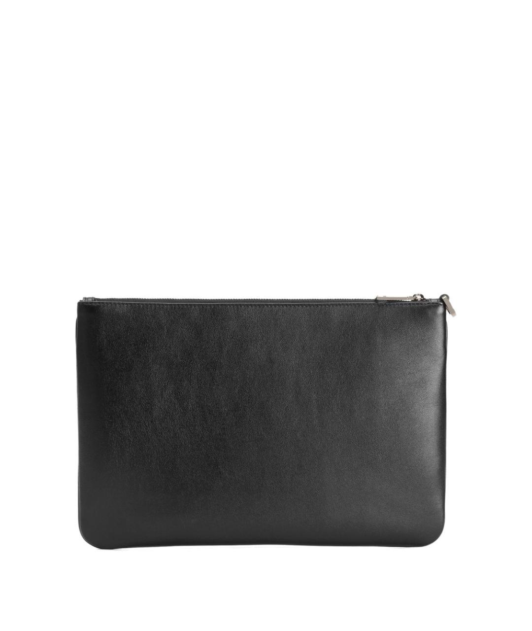 DOLCE&GABBANA Черная кожаная барсетка, фото 2