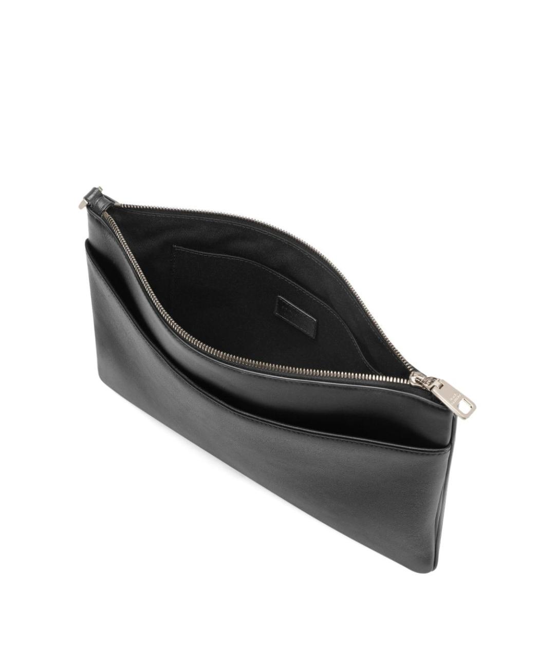 DOLCE&GABBANA Черная кожаная барсетка, фото 5