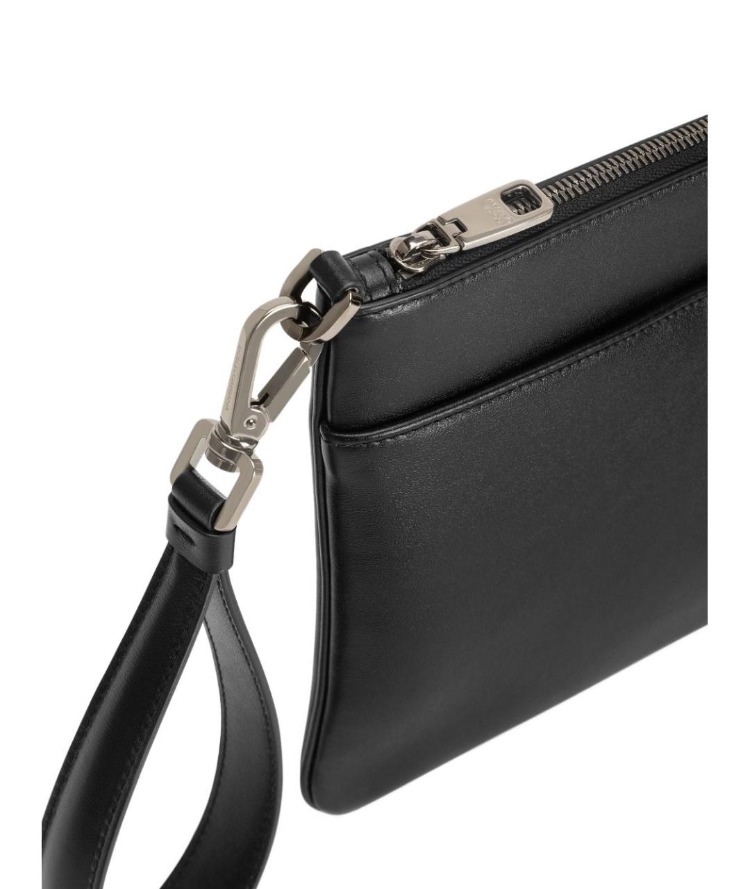 DOLCE&GABBANA Черная кожаная барсетка, фото 7