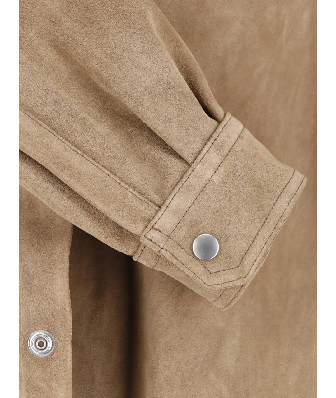 RICK OWENS Бежевая замшевая куртка, фото 4