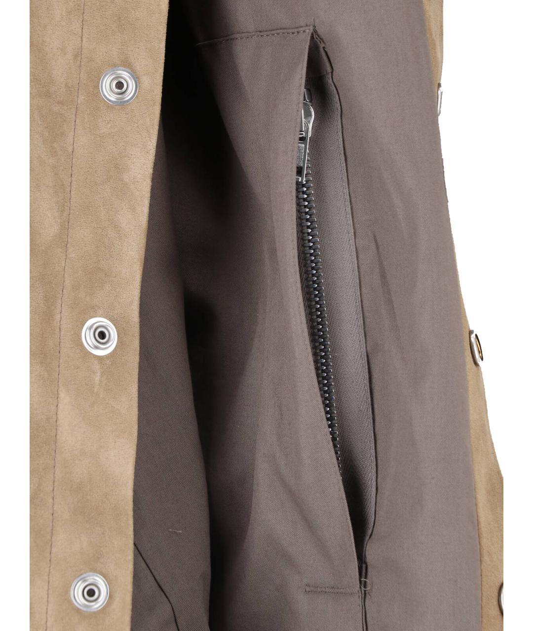 RICK OWENS Бежевая замшевая куртка, фото 5