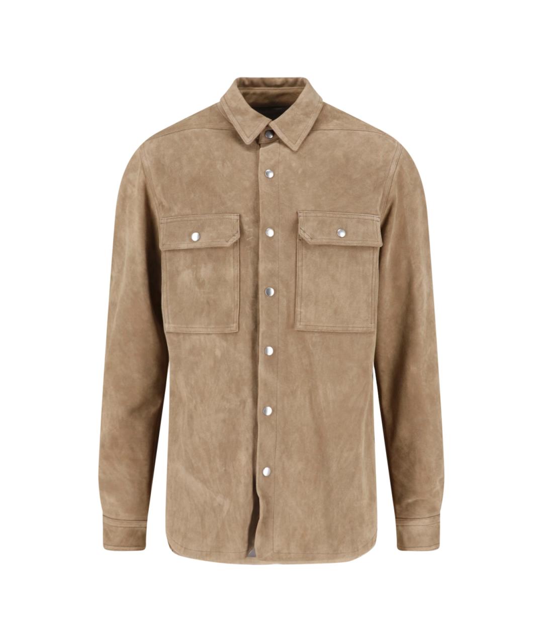 RICK OWENS Бежевая замшевая куртка, фото 1