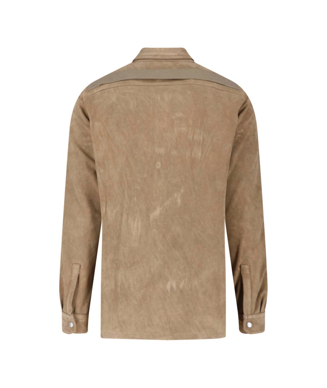 RICK OWENS Бежевая замшевая куртка, фото 2